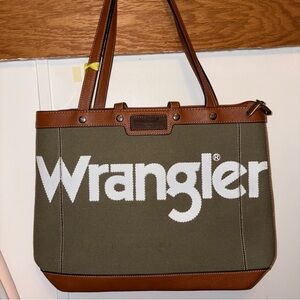 Wrangler Khaki and Brown Women's Tote